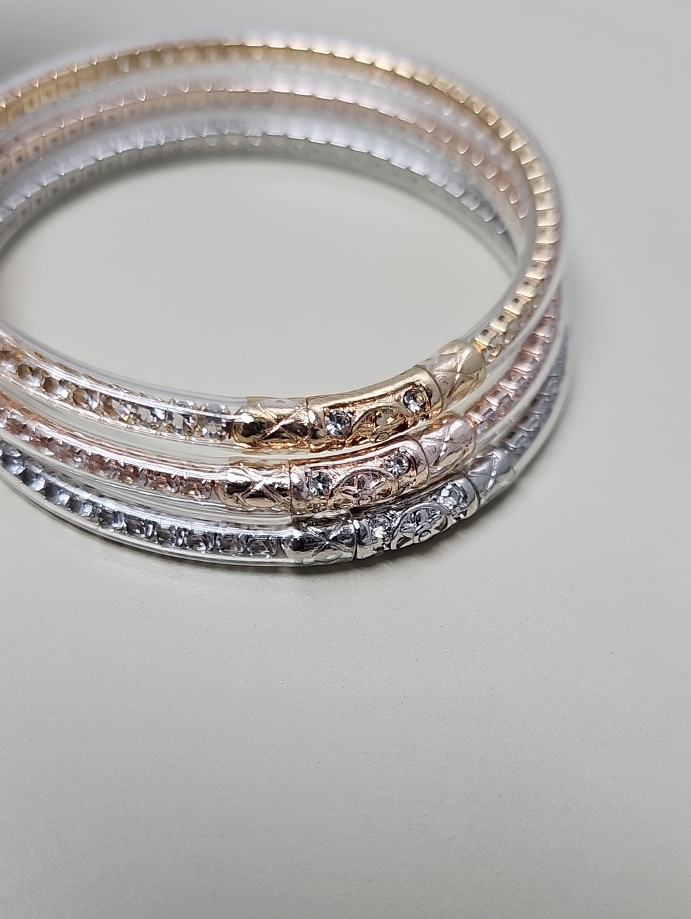 All Weather Crystal Jelly Bangles Womens Bracelets.  (Not Budhagirl
